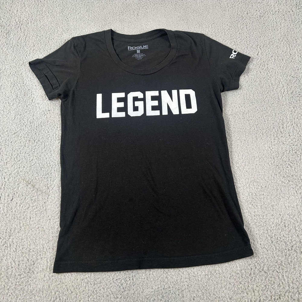 Rogue Shirt Mens Medium Black LEGEND Graphic Tee Tagless Made In USA Athletic